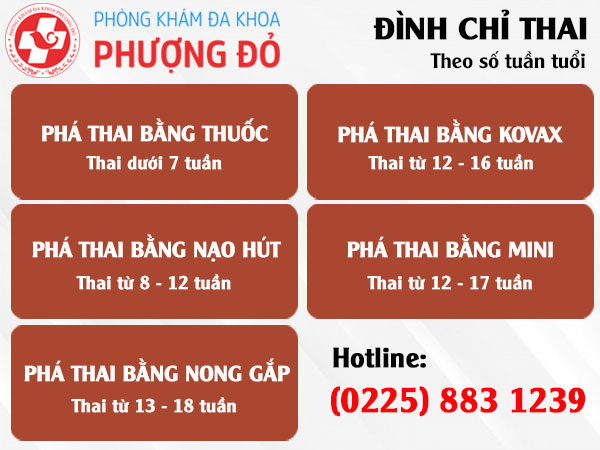 Phòng khám đa khoa Phượng Đỏ chuyên đình chỉ thai