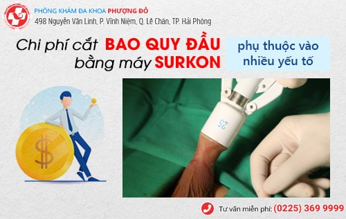 chi phí cắt bao quy đầu bằng máy surkon 