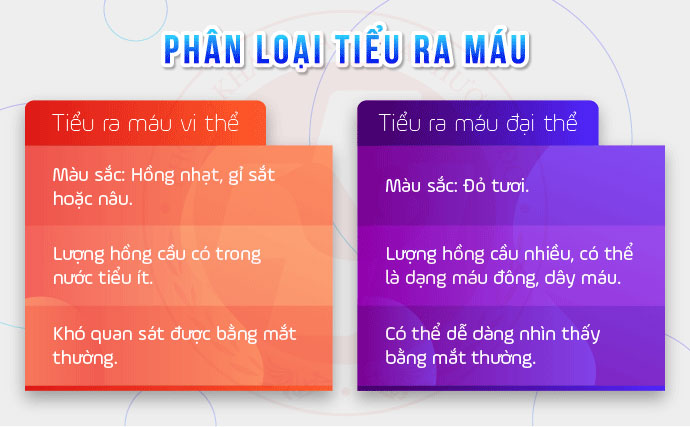 phân loại tiểu ra máu