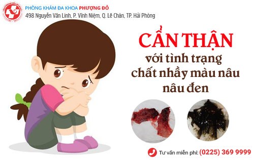 Tác hại của chất nhầy màu nâu, nâu đen