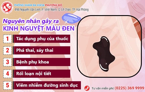 Kinh nguyệt màu đen là bị làm sao?