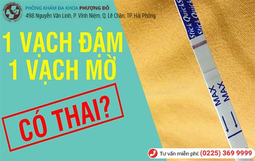 Que thử thai 1 vạch đậm 1 vạch mờ - dấu hiệu mang thai