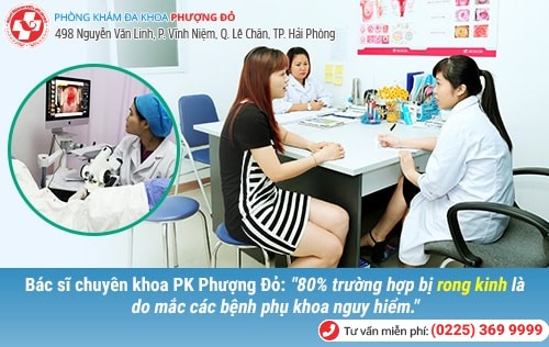 rong kinh có thể là do bệnh phụ khoa