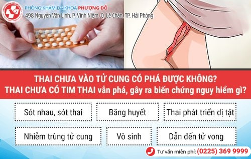 Thai chưa vào tử cung có phá được không? Giải đáp chi tiết từ bác sĩ chuyên khoa