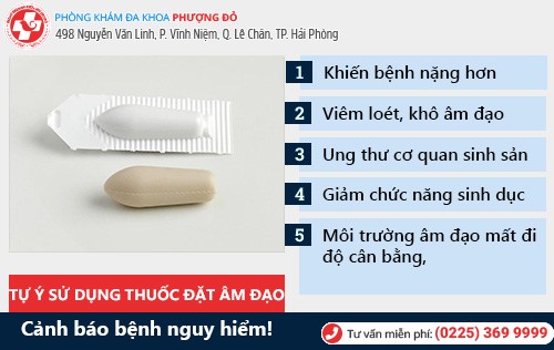 Những biến chứng khi tự dùng thuốc đặt âm đạo